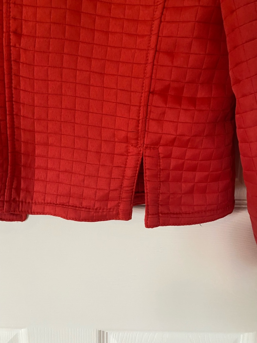 Harve Benard Quilted Red Mandarin-Collar Jacket - Picture 5 of 8